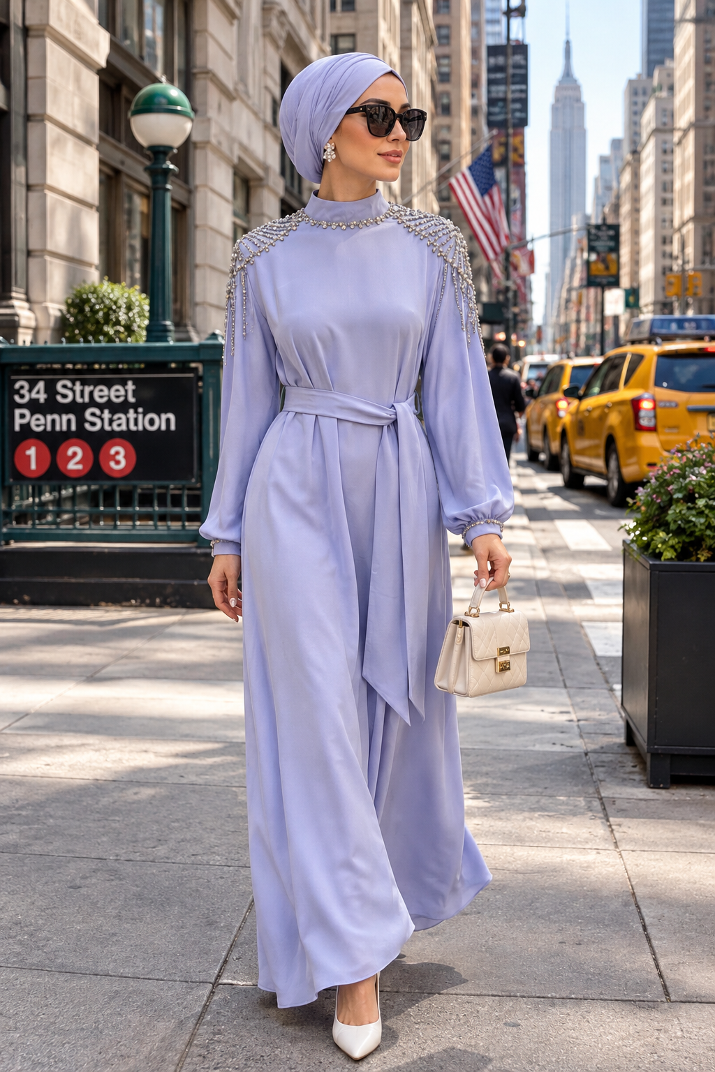 Crystal Shoulder Maxi Dress – Periwinkle