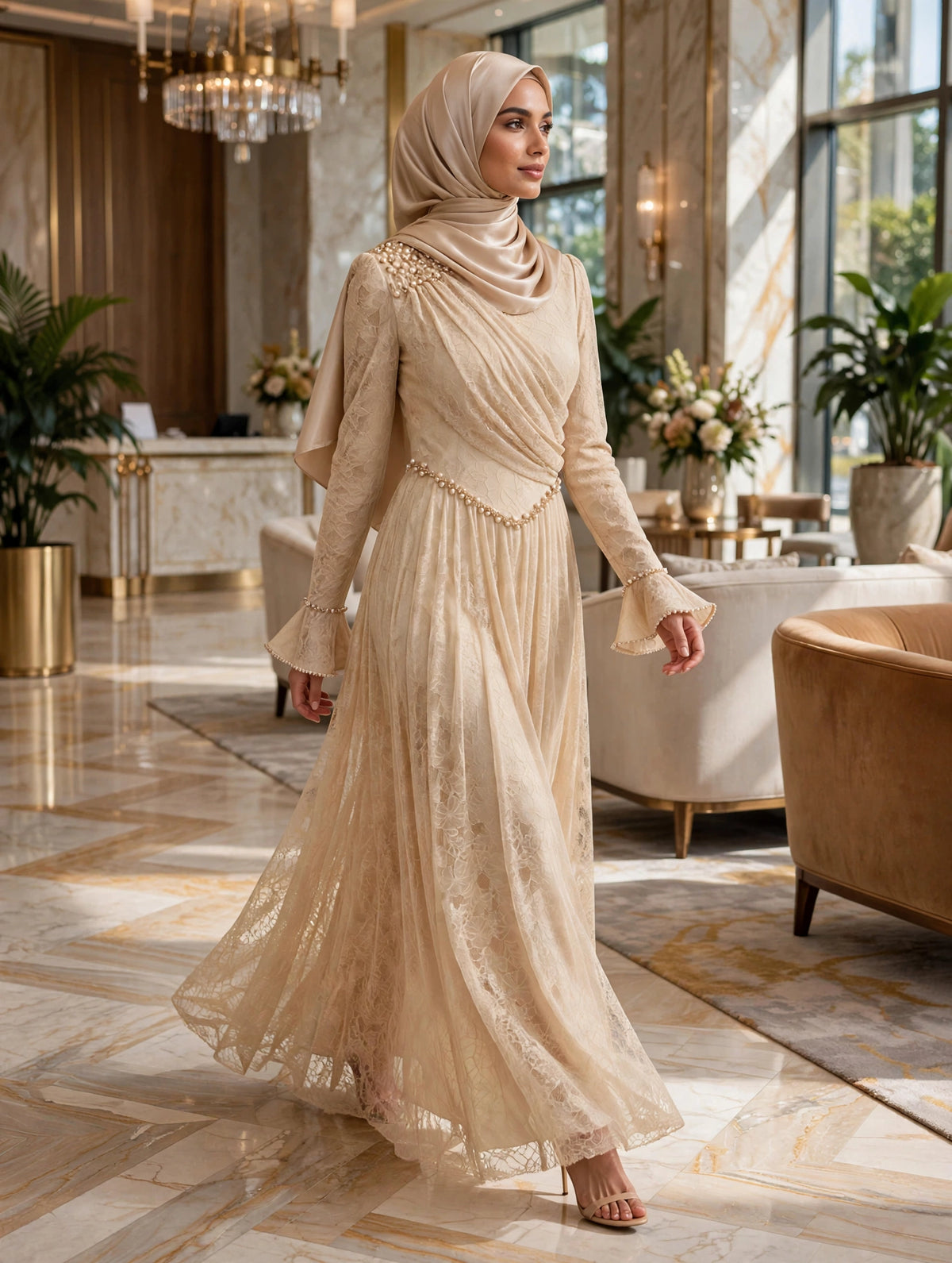 Graceful Coverage Maxi Dress