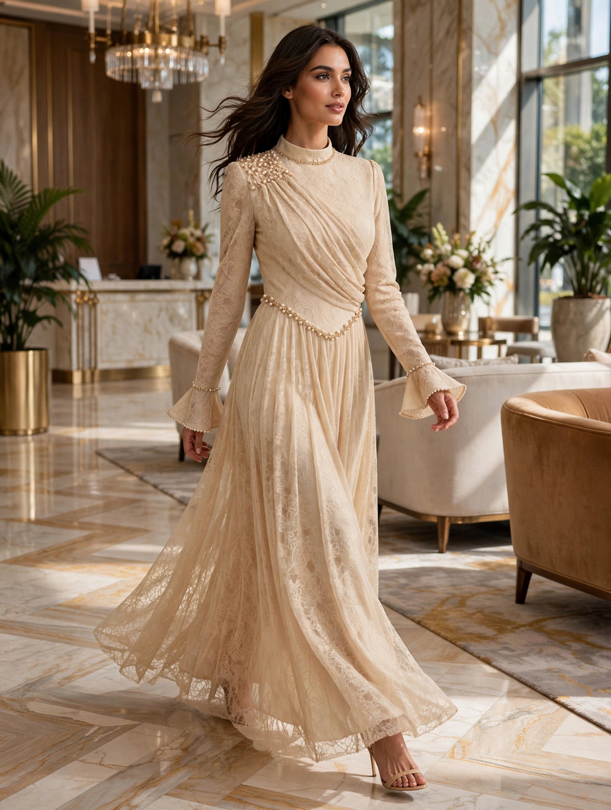 Graceful Coverage Maxi Dress