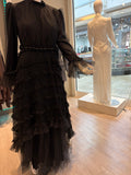 Black Tiered Tulle Night Gown