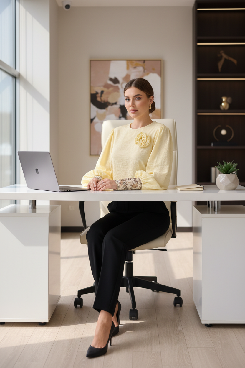 Ivory Rose Blouse – Office Editorial